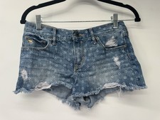 Abercrombie Kids Girl's Shorts Denim Blue Jeans 16 Micro Mini distressed preppy