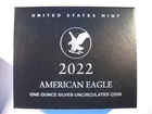 2022 United States BURNISHED Eagle One Ounce Silver UNCIRCULATED Coin W/BOX COA