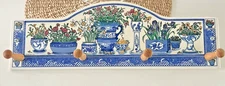 Santa Barbara Ceramic Design coat hook hallway wall Delfware Portuguese charm
