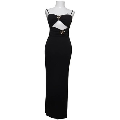 Maxikleid, Größe: S, Schwarz, Elasthan/Polyester, Einfarbig, Damen #auu