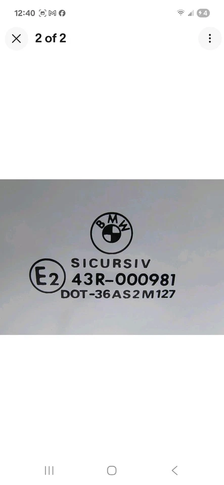 BMW 325i 2003 4 puertas cristal ventana pasajero delantero derecho 1999-2005 325i 328i 330 OEM Foto 2 de 2