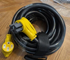 PLUGSAF 50 Amp 50 Foot RV Power Cord 14-50P to 14-50R Extension Cord 6AWG 8AWG