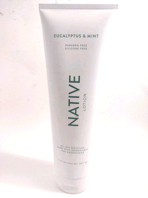 Native Lotion Eucalyptus Mint All Day Moisture Paraben and Silicone Free 12 oz
