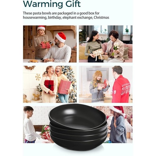 Large Porcelain Serving Bowls Set of 4 Multi-Purpose Tableware Kitchen Dishes US - Picture 21 of 36