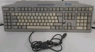 Sun Microsystems Type 6 Tastatur 3201300-01 | Mini DIN QWERTY & USB kompatibel