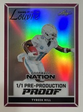 2025 LEAF FOOTBALL NATION TYREEK HILL #1/1 PRE-PRODUCTION PROOF 