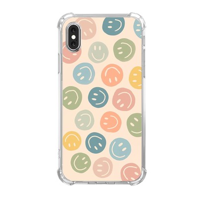 Cute Colorful Smile Face Case Compatible with iPhone Xs and iPhone X, Happy F...