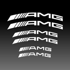 Mercedes Benz Curved Amg Brake Caliper Decal Sticker Set Of 6 Vinyl