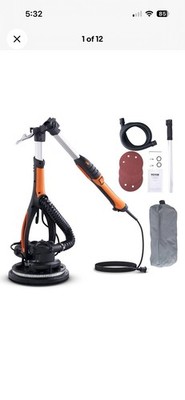 VEVOR 850W Drywall Sander: 800-1750 RPM Foldable Wall Sander w/ Vacuum Bag