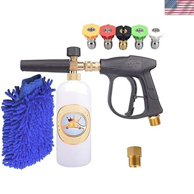 #ad Professional Pressure Washer Gun Set with 5 Nozzles amp; Quick Connect Foam Cannon $45.58