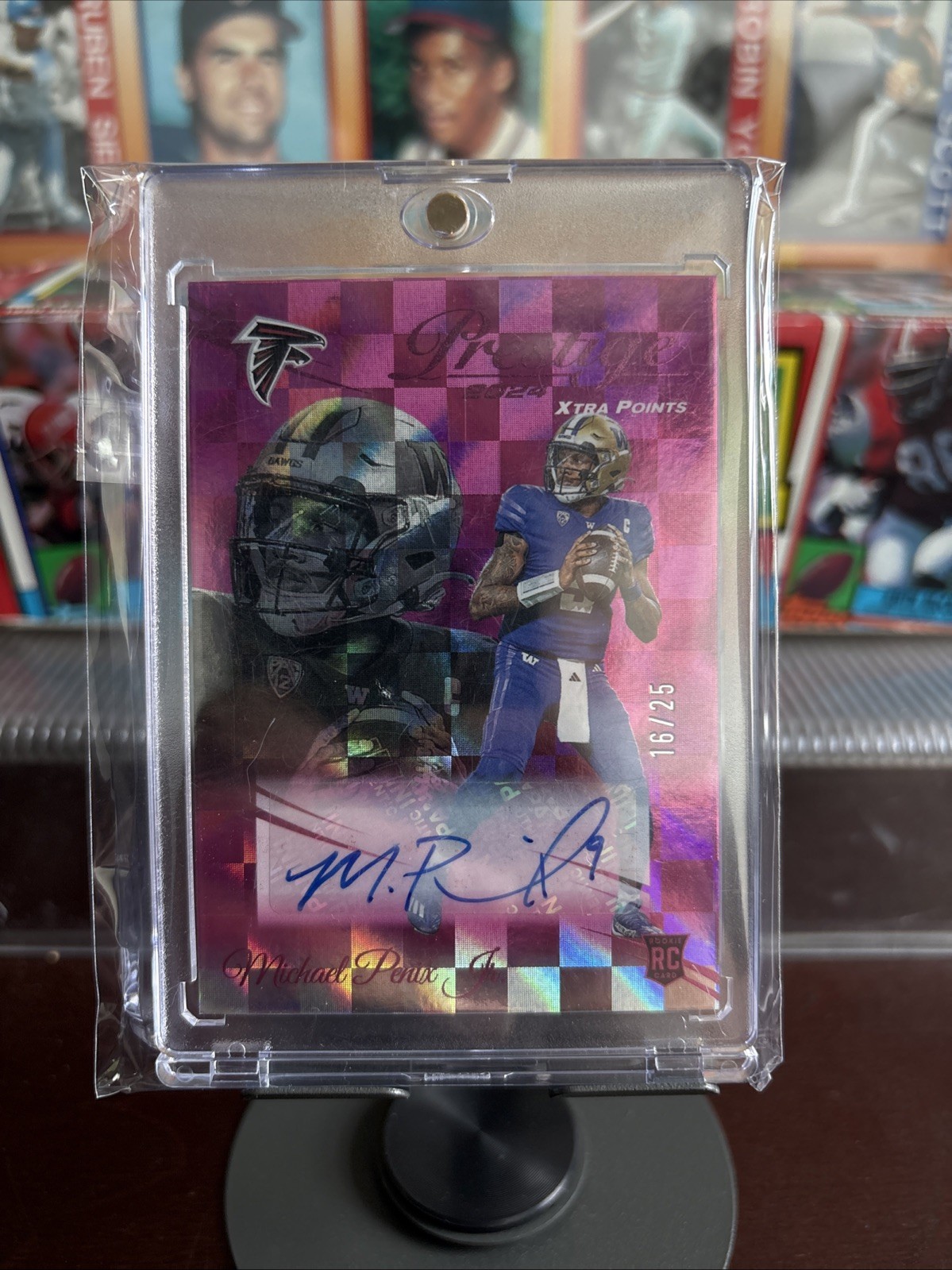 Michael Penix Jr. #335 Football Cards 2024 Panini Prestige trading card — raw and PSA graded price guide