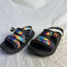 Chaco Big Kids Size 4.0 Unisex Rainbow Tie Dye Ecotread Casual Strappy Sandals