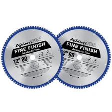 12 In. X 80-Tooth Fine Finish Circular Saw Blade (2-Pack)