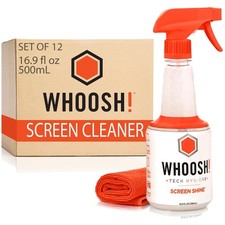 Refillable TV Screen Cleaner - 12 Microfiber Cloths