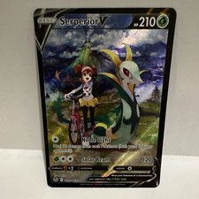 Pokémon Serperior V Full Art Ultra Rare Holo TG13/TG30 Silver Tempest Card on eBay