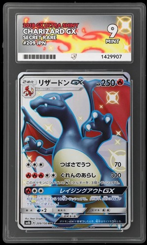 Charizard GX 209/150 Sm8b: Gx Ultra Shiny Holo (Japanese) Graded Mint ACE 9