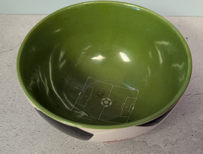 Kellogg s Football Pitch Design Vintage 2002 Deep Cereal Breakfast Bowl #2
