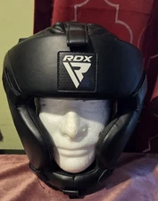 Boxing Head Guard by RDX, Head Gear Protection for Martial Arts Etc. No Cage.