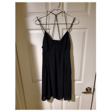 Express Black Strappy Sleeveless V-Neck Mini Fit & Flare Dress - Size 10