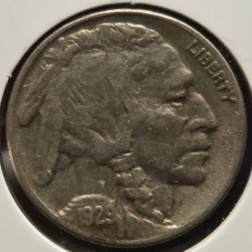 1929-S Buffalo Nickel 5C San Francisco Indian Head United States Coin