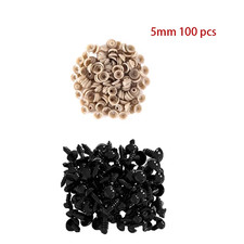100Pcs 5/6//7/8/9/10/12/14/18/20Mm Plastic Safety Eyes for Toys Diy Mix Size Cro