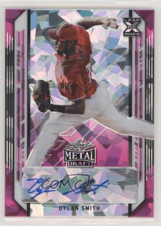2021 Leaf Metal Draft Pink Crystals 3/7 Dylan Smith #BA-DS1 Auto 3c2