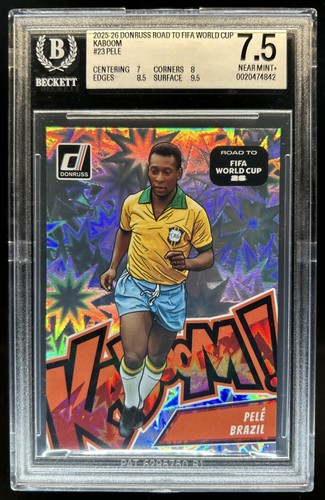 2025-26 Panini Donruss Road to FIFA World Cup 26' Pele Kaboom #23 Brazil BGS 7.5