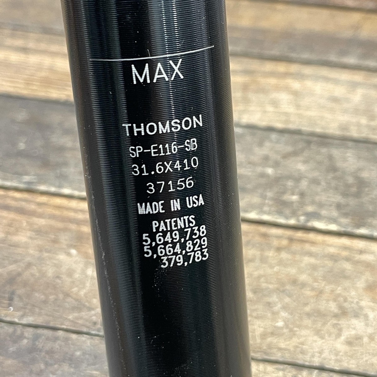 Thomson Elite Bicycle Seatpost 31.6mm X 410mm Setback Black Made