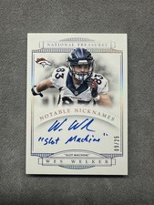 Wes Welker Broncos /25 National Treasures RARE Card - Great Condition!