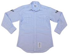 US Air Force Shirt 16 x 34/35 Blue 1664 Long Sleeve Dress Service AMN Uniform