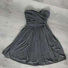 J CREW WOMENS DRESS 00 Gray Strapless Sweetheart Neck A Line Cocktail 