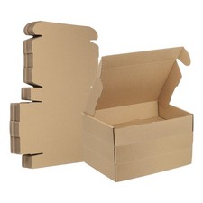 10 x 7 x 2 Inch Shipping Boxes, 30Pcs Extra Hard Corrugated Cardboard Box,Brown