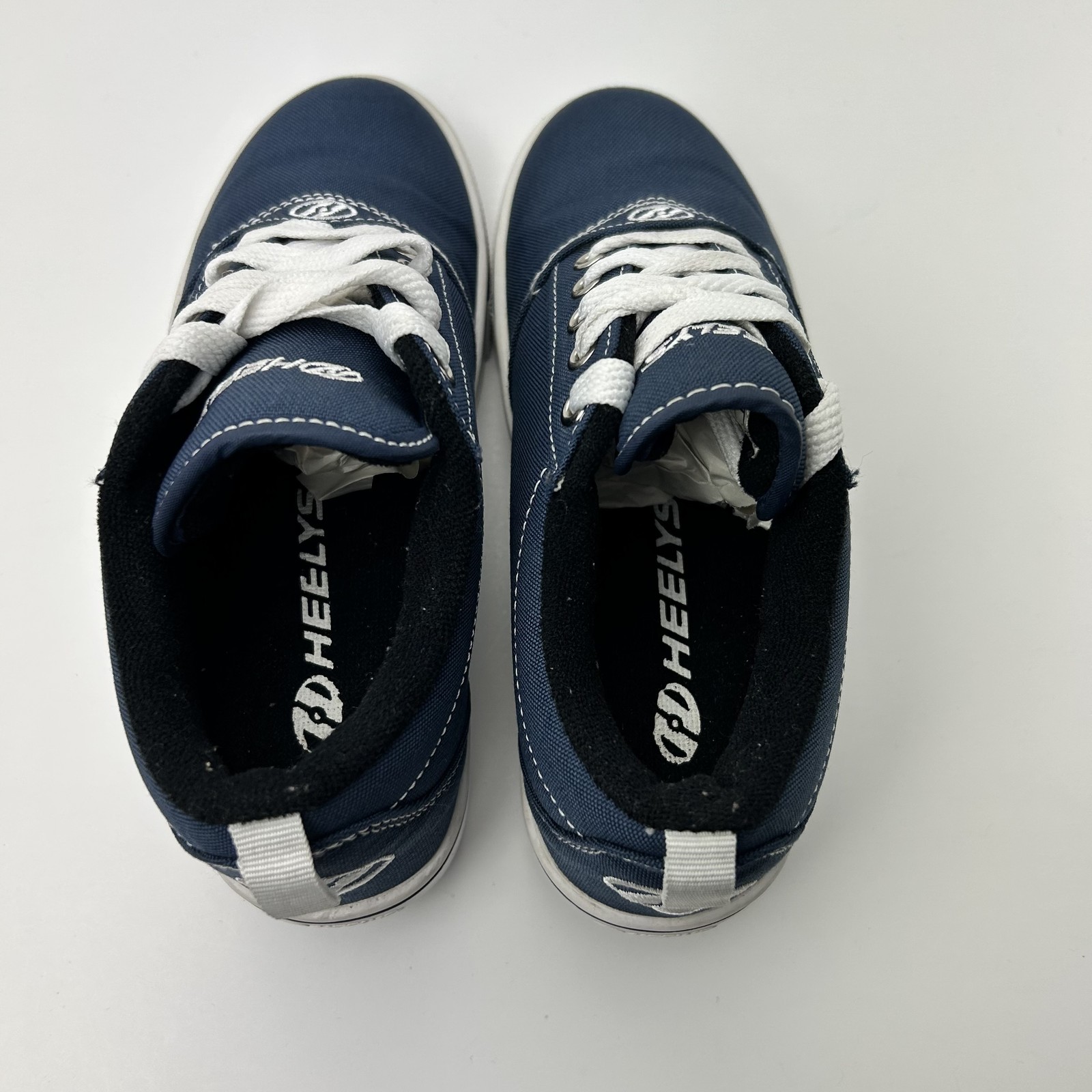Heelys Pro 20 Shoes Youth Size 2 Navy White Roller Sneakers Wheels Complete Set image 5