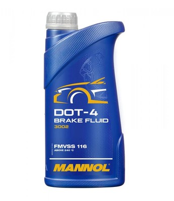 Mannol 3002 HBF DOT 4 Bremsflüssigkeit 1L Flasche SAE J1703/J1704 ISO 4925