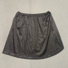 Vassarette Black Nylon Half Slip Lace Trim Skirt Style Y2K Womens Large 18in