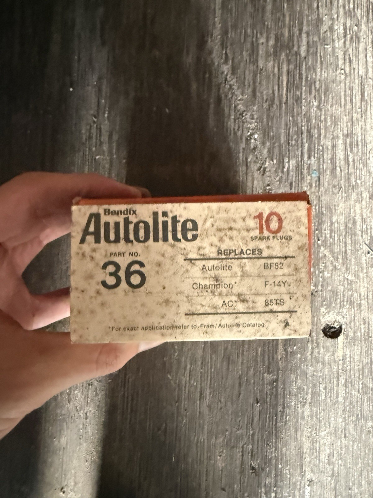 NOS Vintage Autolite 36 Spark Plugs Box of 10 Replaces Champion