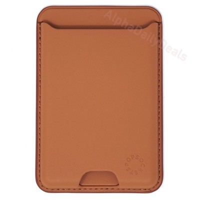 Genuine PopSockets PopWallet iPhone Card Holder Wallet MagSafe Brown  Leather