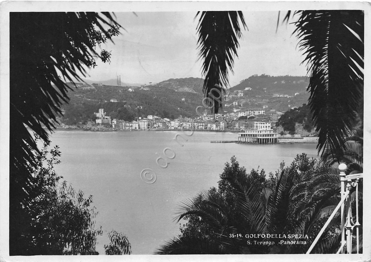 Cartolina - La Spezia - San Terenzo - Panorama - 1937