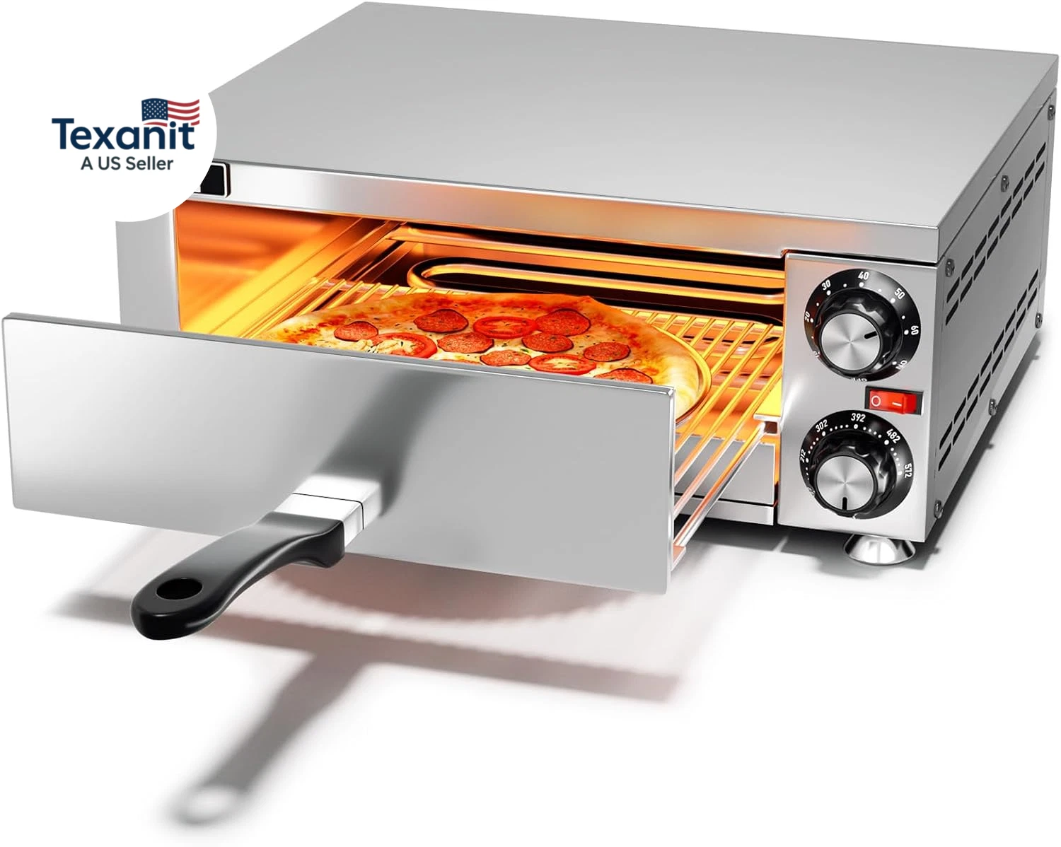 Pizza Oven Indoor Electric Countertop Commercial Pizza Maker with Crumb Tray Sta
Opens in a new wind