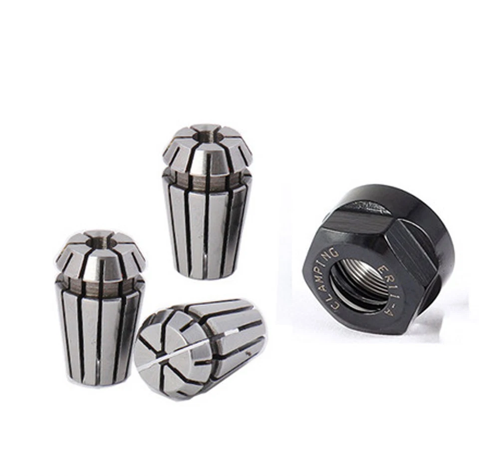 3pcs 3.175mm ER11 collets +1pc ER11A clamp Nut for CNC Router milling Chuck - Image 1 of 1