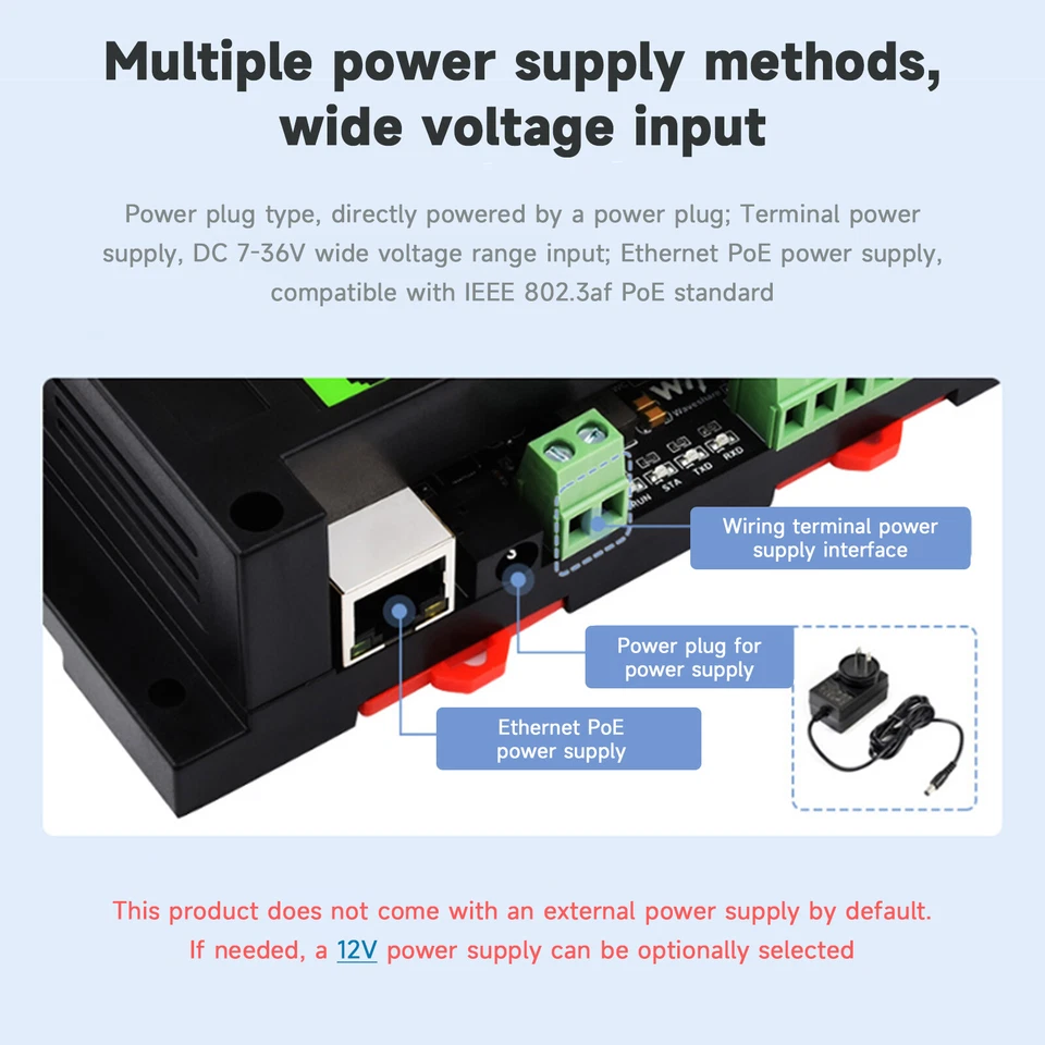 Industrial 8-Channel Ethernet Relay Module Modbus RTU/TCP Protocol Poe Ethernet - Image 3 of 4