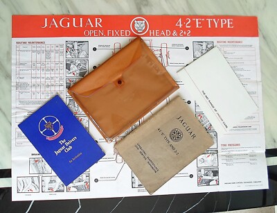 Jaguar E Type 4.2 Handbuch, Karten, Geldbörse usw. Serie 1 / 1,5. Original E131/5.