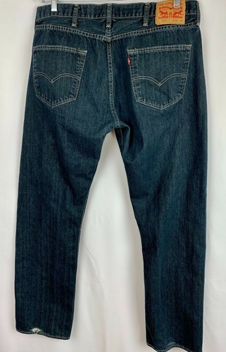 Levis Mens Blue Button Fly Jeans sz 38 x 34 (11623) - 第 2/4 張圖片