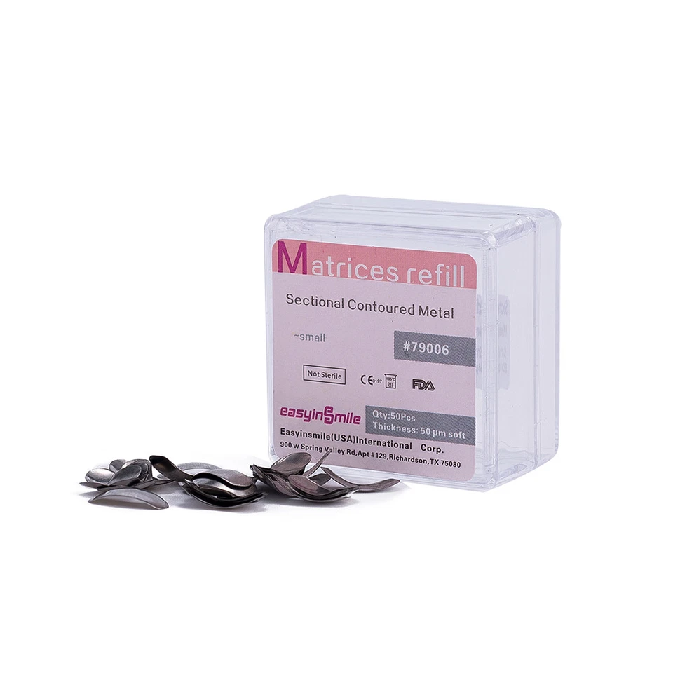 50Pc Dental Pro Matrix Bands Pre formed Tofflemire Bands Molar Matrice Stainless - Image 3 of 4