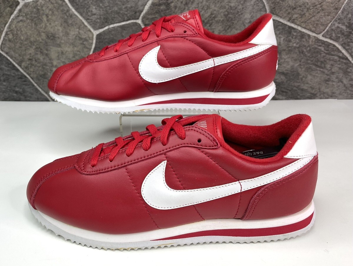 【DEADSTOCK】90s NIKE LEATHER CORTEZ NIKE Leather Cortez White x Red Men's US10 Made in Korea