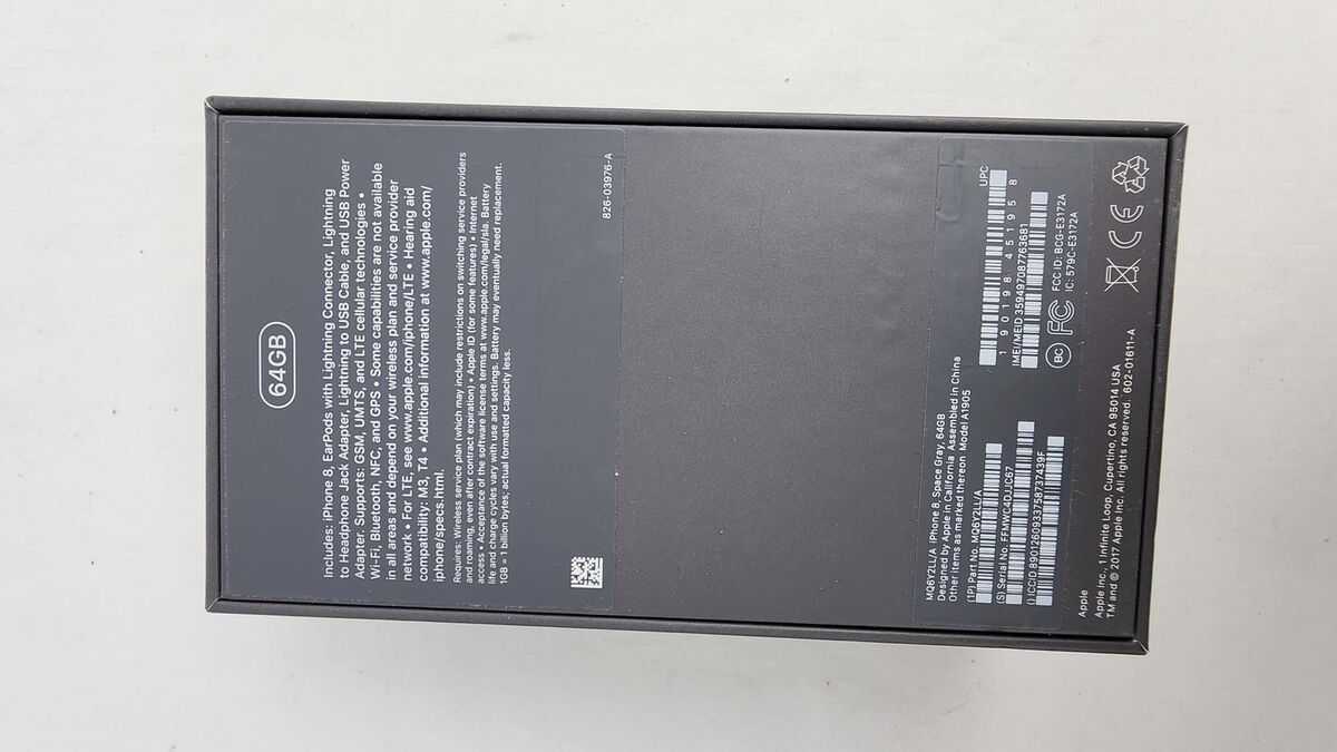 Apple 64 GB iPhone 8 Box Only (MQ6Y2LL/A) - For Parts, Space Apple 64 GB iPhone 8 Box Only (MQ6Y2LL/A) - For Parts, Space