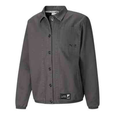 Puma X Cordae Button Up Jacket Mens Size XXL Grey Casual Athletic Outerwear