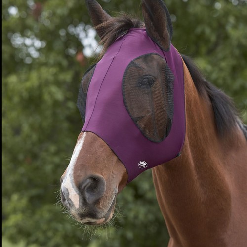 Weatherbeeta Masque Anti-Mouches Pour Cheval DELUXE – Protection UV >98%, Oreilles Maille, Vision Dégagée