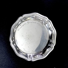 paquebot  coupelle vide poche metal argenté christofle FRENCH LINE CGT