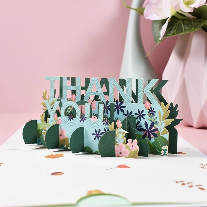 Thank you 3D pop up greeting card Congrats card US Seller US Stock Thanksgiving - Image 4 of 4